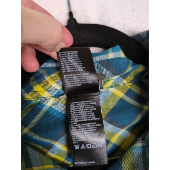 The North Face Women’s Button Up Plaid Shirt Green Blue Gorpcore Size M - Picture 6 of 8